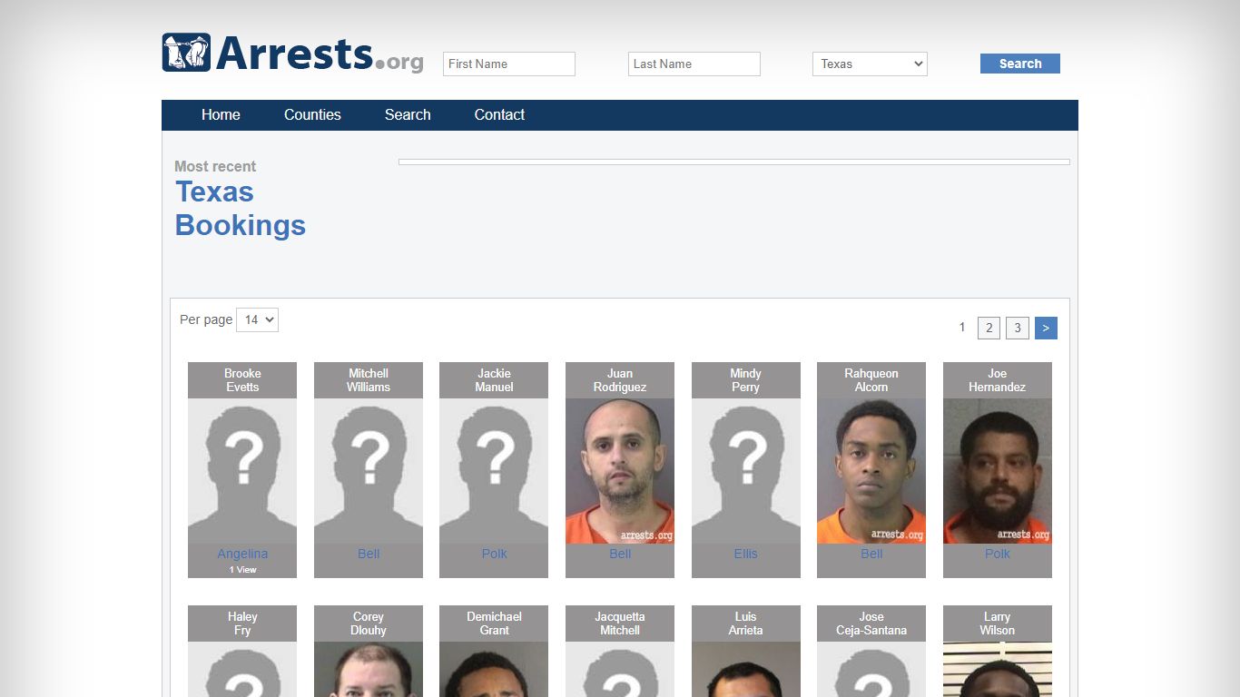 Texas Arrests and Inmate Search