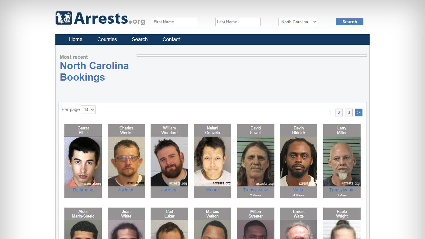 North Carolina Arrests and Inmate Search